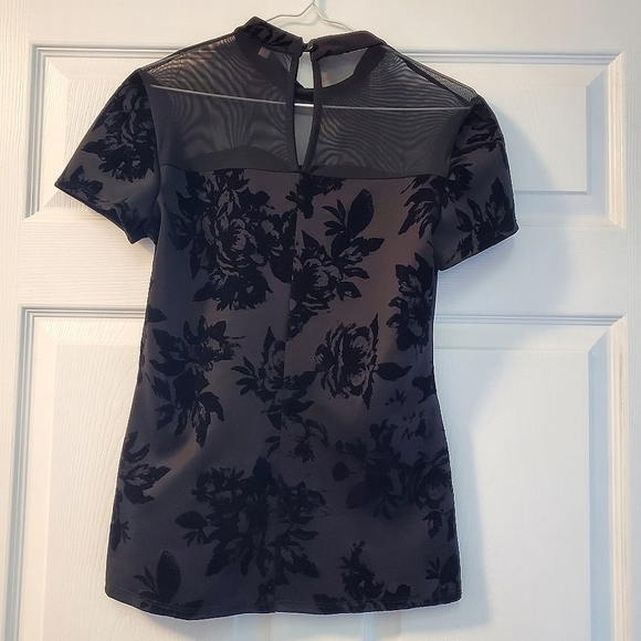 Faith and Joy Black Floral Shirt - Picture 2 of 5